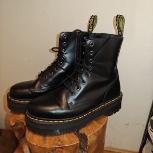 Classic Dr Martens Black Leather Combat Boots